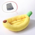 Dog Bed Supplier - Comfortable Removable Velvet Banana Shape Nest