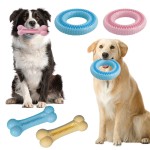 Dog Teething Toys Factory - Interactive Bone Shaped Soft Rubber Chew