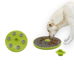Pet Feeding Bowl Factory - Wall-Mounted Lick Pad with Bowls Multi Function