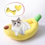 Dog Bed Supplier - Comfortable Removable Velvet Banana Shape Nest
