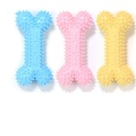 Dog Teething Toys Factory - Interactive Bone Shaped Soft Rubber Chew