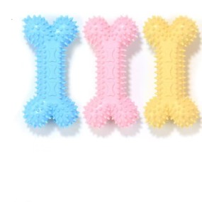 Dog Teething Toys Factory - Interactive Bone Shaped Soft Rubber Chew