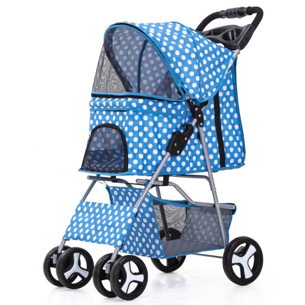 Pet Stroller Manufacturer - Foldable Carrier Grey Dome Outdoor Cart