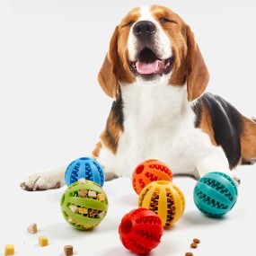 Rolling Dog Ball Factory - Interactive Slow Feeder Chew Toy Treat Dispenser