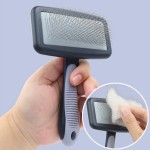 Dog Slicker Brush Supplier - Professional Curved Tool Removes Fur Tangles