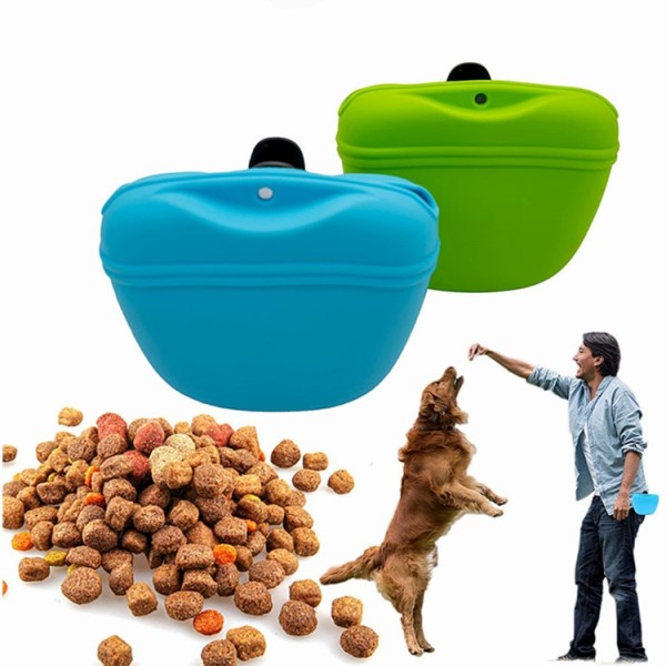 Pet Feed Bag Factory - Portable Silicone Snack Pouch Magnetic Closure