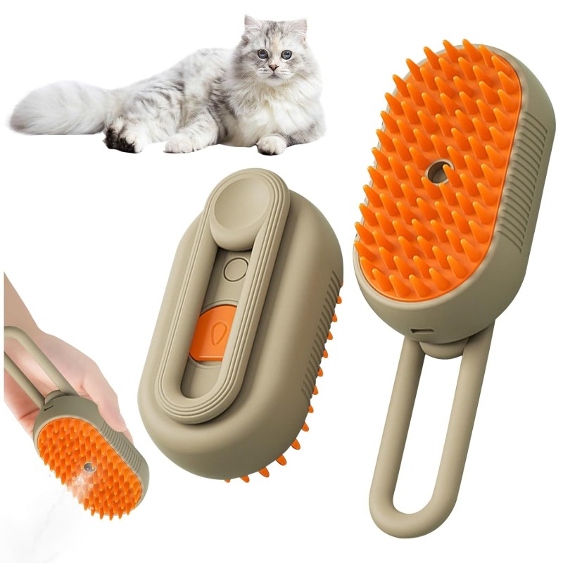 Electric Pet Brush Manufacturer - 3 in 1 Steamy Spray Massage Comb Steam