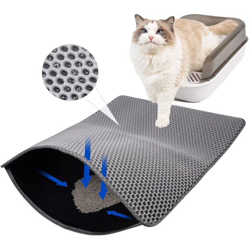 Cat Litter Mat Factory - EVA Double Layer Waterproof Easy Cleaning Trapper