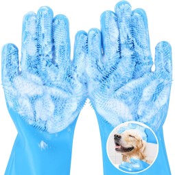 Pet Grooming Gloves Supplier - Silicone Massage Bath Hair Removal Shampoo