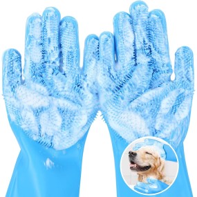 Pet Grooming Gloves Supplier - Silicone Massage Bath Hair Removal Shampoo