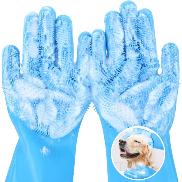 Pet Grooming Gloves Supplier - Silicone Massage Bath Hair Removal Shampoo