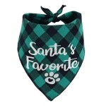 Pet Dog Bandana Supplier - Red Black Plaid Puppy Kerchief