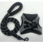 狗背带套装供应商-纯色图案反光牵引绳个性化