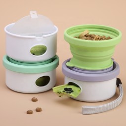宠物配件分配器工厂-户外3合1水碗