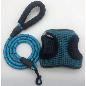 Dog Harness Set Supplier - Solid Pattern Reflective Leash Personalization