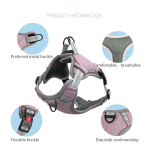 狗胸背带工厂-可调反光涤纶尼龙