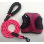 狗背带套装供应商-纯色图案反光牵引绳个性化