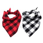 Pet Bandana Set Manufacturer - Christmas Classic Plaid Bibs