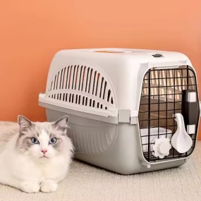 Dog Transport Box Factory - Plastic Airline Approved Handle Metal Door