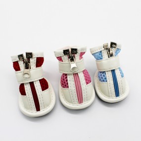 宠物鞋生产厂家-时尚防水保暖网眼拉链鞋军用风格