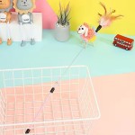 Cat Teaser Toy Manufacturer - Eco-Friendly PVC Spring Bell Feather Wand