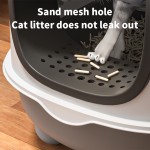 Enclosed Litter Box Supplier - Thickened PP Plastic with Scoop Accessories