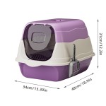 Enclosed Cat Litter Box Factory - 2025 New PP Material Front Door Flip Cover