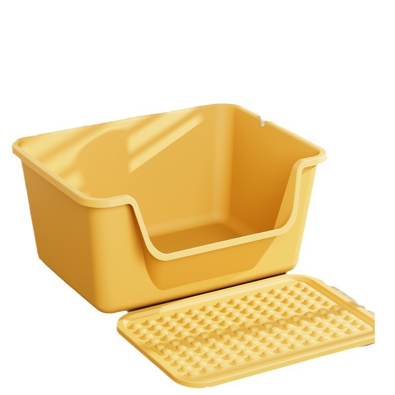 Semi Enclosed Litter Box Manufacturer - Splash Proof with Litter Pad PP