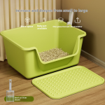 Semi Enclosed Litter Box Manufacturer - Splash Proof with Litter Pad PP