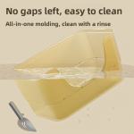 Jelly Cat Toilet Supplier - PP Material Open Litter Box Splash Proof Design