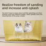 Jelly Cat Toilet Supplier - PP Material Open Litter Box Splash Proof Design