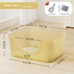 Jelly Cat Toilet Supplier - PP Material Open Litter Box Splash Proof Design