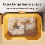 Portable Litter Box Manufacturer - Large Space PP Plastic Splash Proof Toilet