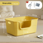 Portable Litter Box Manufacturer - Large Space PP Plastic Splash Proof Toilet