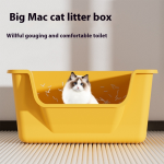 Splash Proof Litter Box Supplier - Semi Enclosed Open Design 20L with Pad