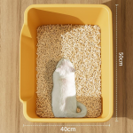 Semi Enclosed Litter Box Manufacturer - Splash Proof with Litter Pad PP