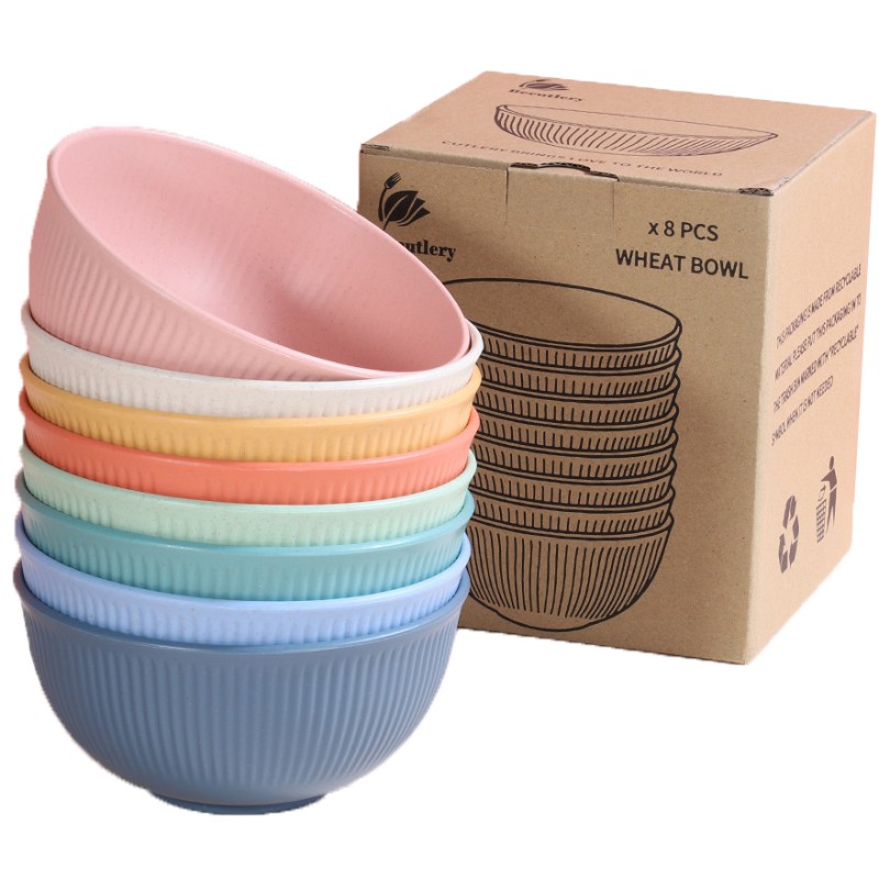 Wheat Straw Bowl Supplier - YS Kitchen Utensils Japanese Ramen Bowl Set