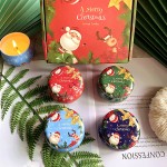 Candle Jar Manufacturer - YOSHI Christmas 2.2oz 4.4oz Round Tin Can