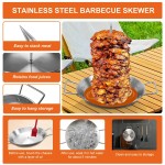 Vertical BBQ Skewers Factory - YS-304 Stainless Steel Detachable 3 Pan Set