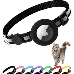 Airtag Cat Collar Supplier - Multi Colors Reflective Safety Buckle Holder
