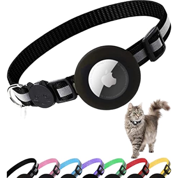 Airtag Cat Collar Supplier - Multi Colors Reflective Safety Buckle Holder