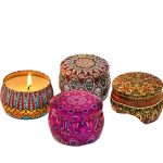 Soy Wax Tin Candles Supplier - Blue White Porcelain 4.4oz Aromatherapy Candle