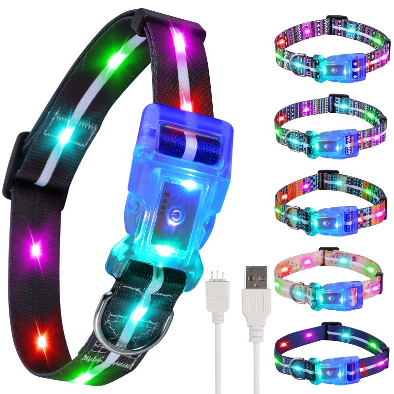 Glowing Dog Collar Manufacturer - Personalised USB Rechargeable Waterproof