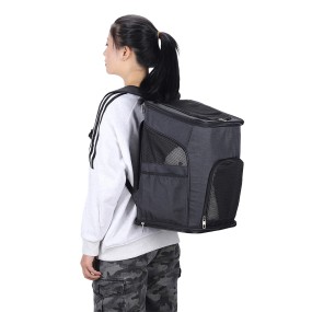 Pet Backpack Supplier - Adjustable Oxford Removable Fleece Pad