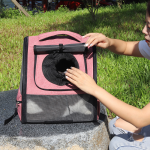 Pet Carrier Backpack Supplier - Hot Selling Pink Fashionable Outdoor