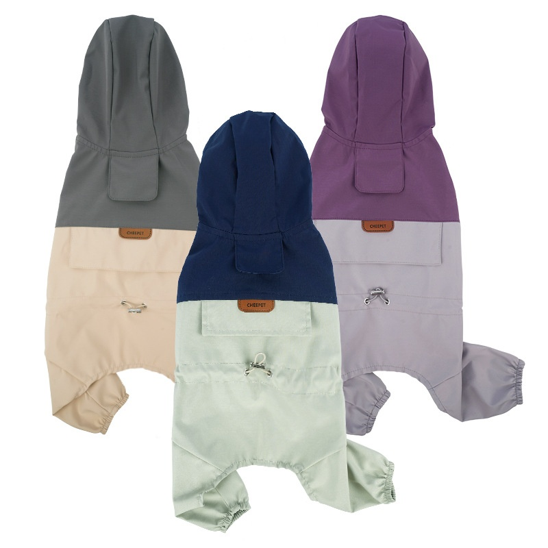 Pet Raincoat Supplier - Teddy Bichon Four-Legged Waterproof