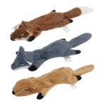 Pet Squeak Toys Factory - Wholesale In-Stock Fox Gray PV Fleece