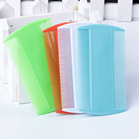 宠物梳供应商-热销经济猫狗毛美容双面虱子梳