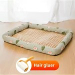 Pet Bed Mat Manufacturer - Modern PVC SquarePad with Rattan for Cat Dog