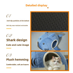 Plush Pet Toy Supplier - Trendy Cute Shark All-Season Thickened Winter Warm